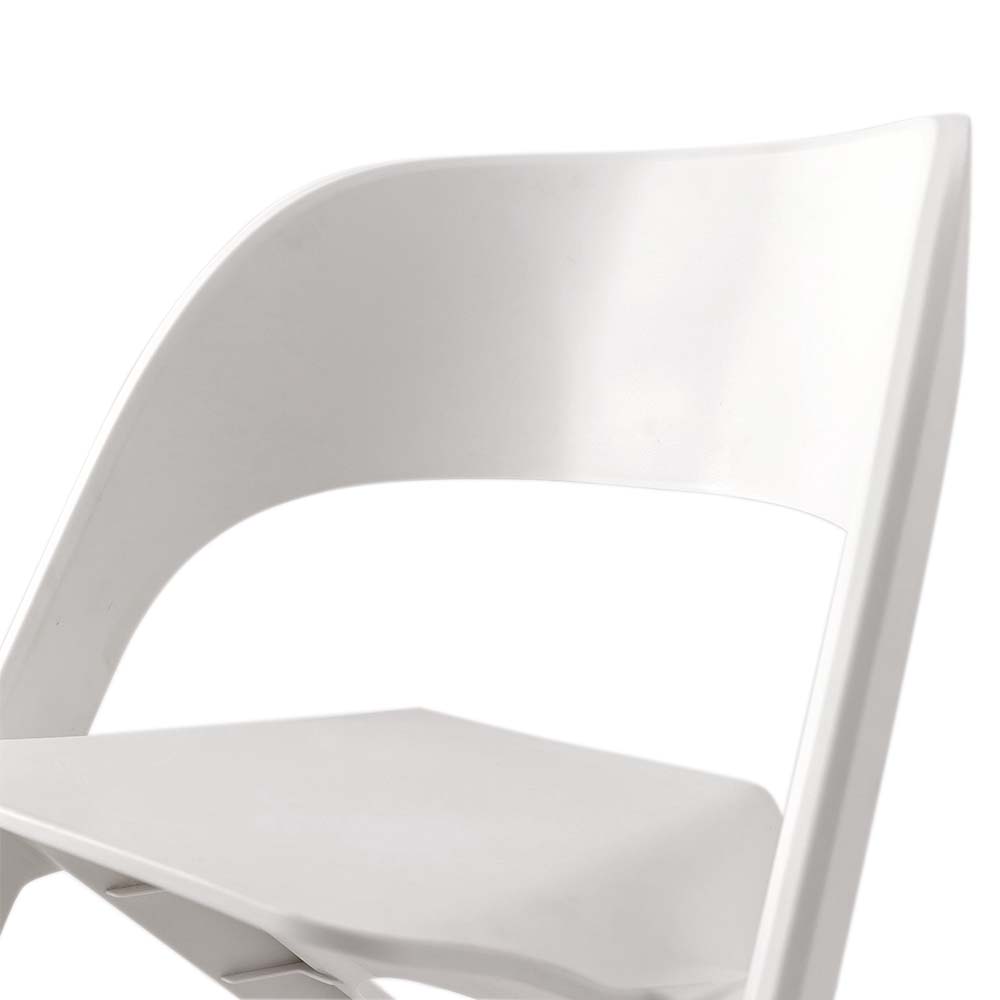 ArtissIn Set of 4 Dining Chairs Office Cafe Lounge Seat Stackable Plastic Leisure Chairs White 5