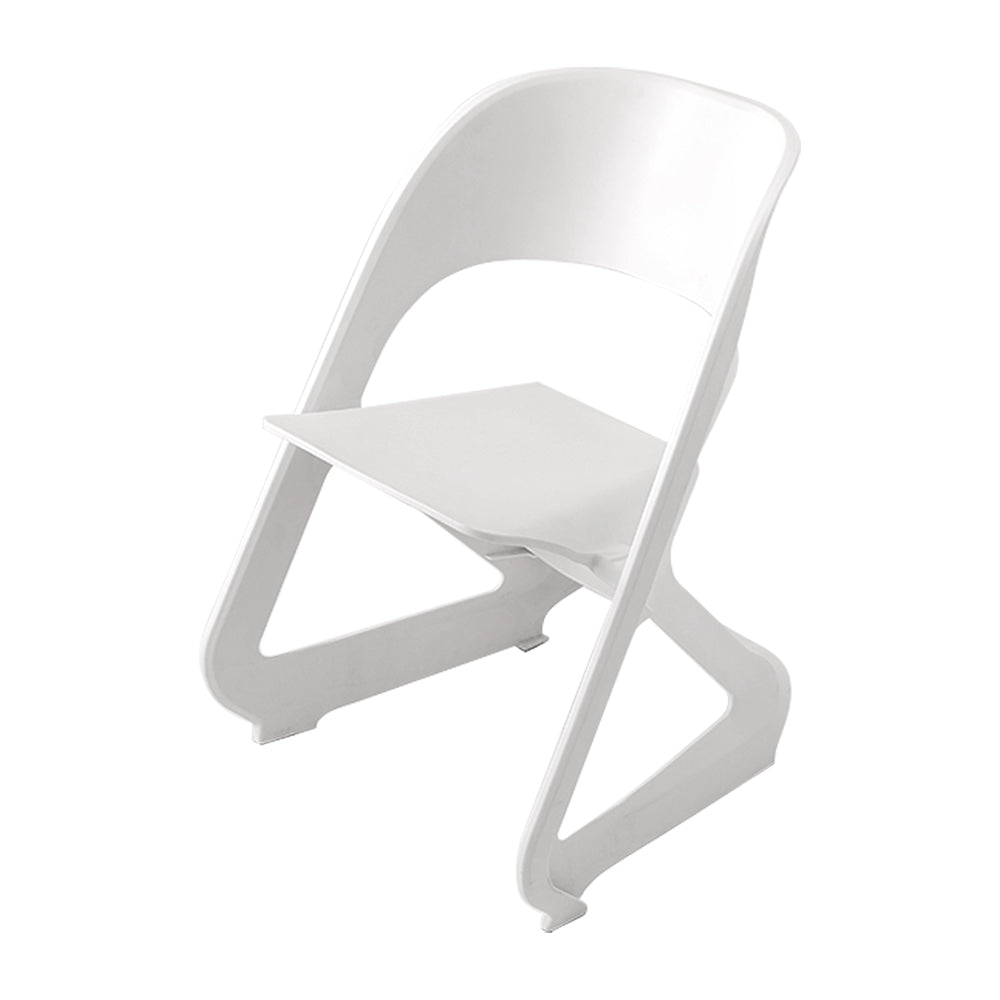 ArtissIn Set of 4 Dining Chairs Office Cafe Lounge Seat Stackable Plastic Leisure Chairs White 8
