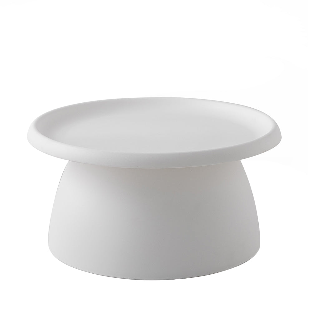 Artiss Coffee Table Round 71CM Plastic White 8