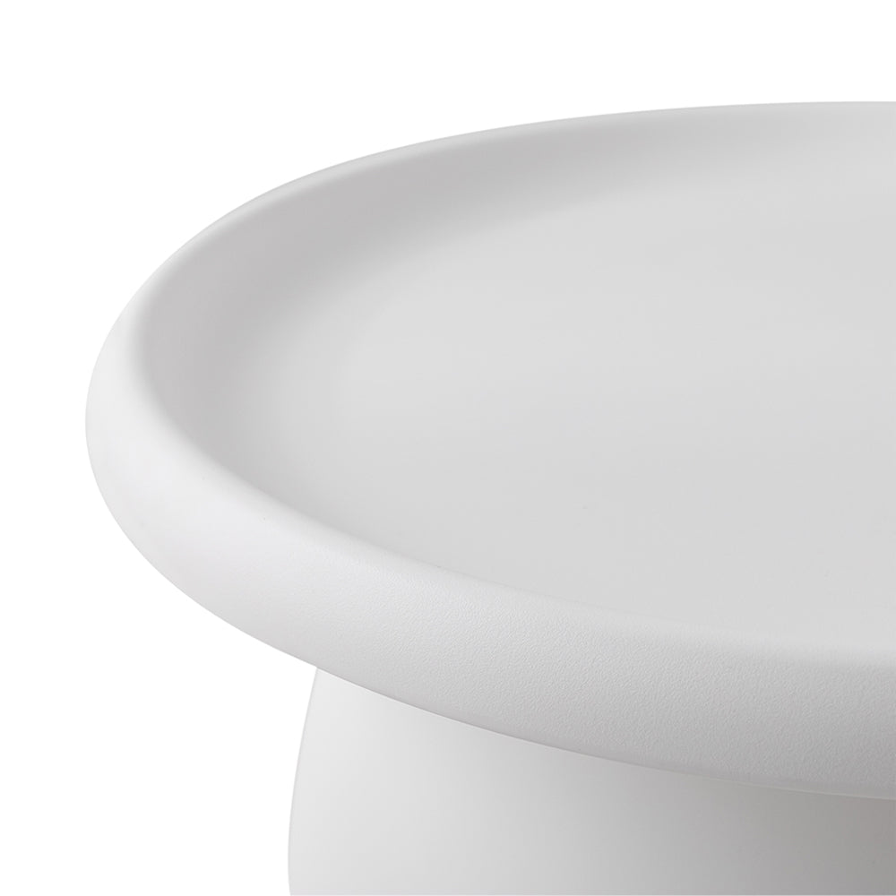 Artiss Coffee Table Round 71CM Plastic White 3