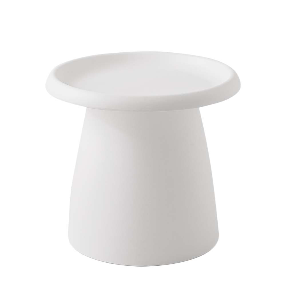 Artiss Coffee Table Round 52CM Plastic White 8