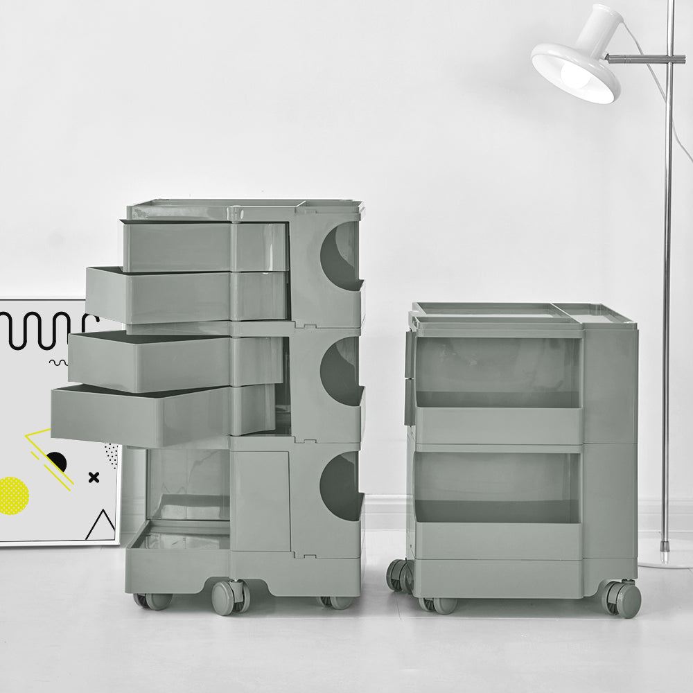 ArtissIn Storage Trolley Bedside Table 5 Tier Cart Boby Replica Grey 9