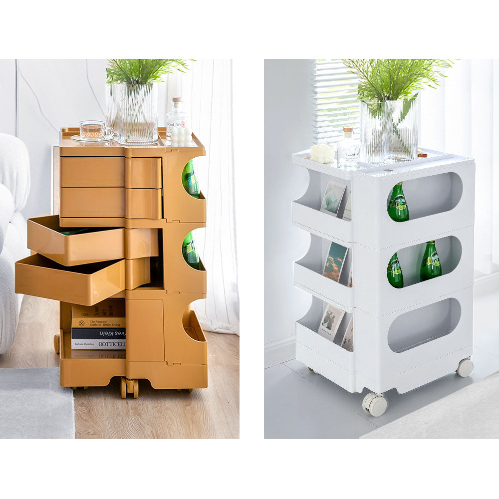 ArtissIn Storage Trolley Bedside Table 5 Tier Cart Boby Replica Pink 6