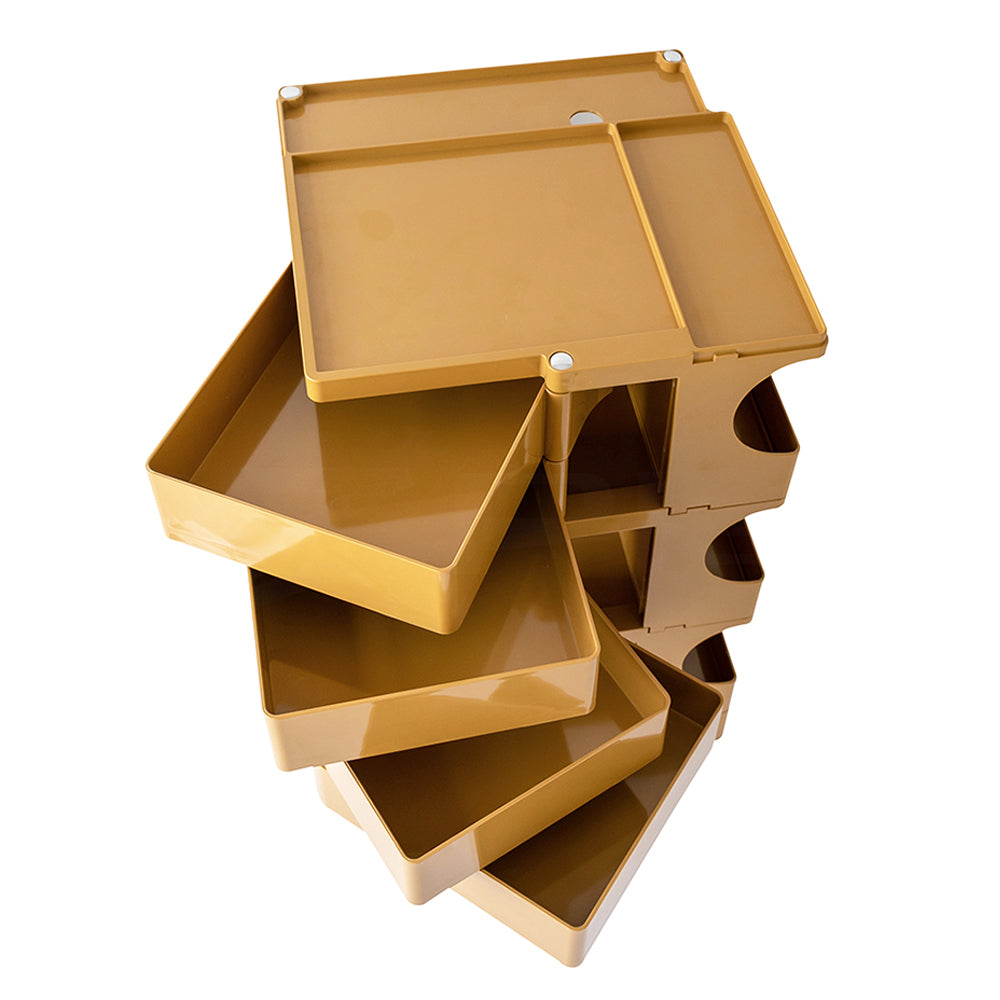 ArtissIn Storage Trolley Bedside Table 5 Tier Cart Boby Replica Yellow 3