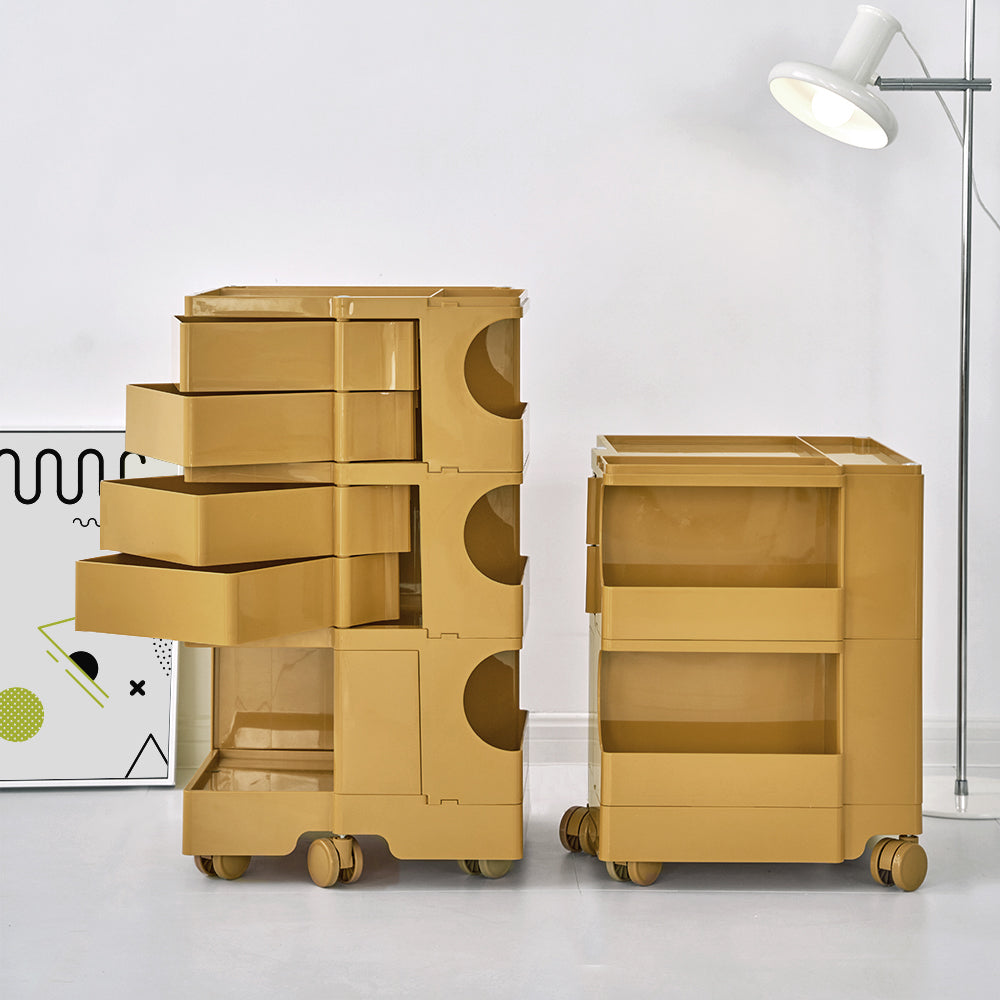 ArtissIn Storage Trolley Bedside Table 5 Tier Cart Boby Replica Yellow 9