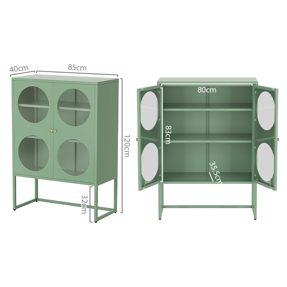 Artiss Buffet Sideboard Metal Cabinet - ELLA Green 4
