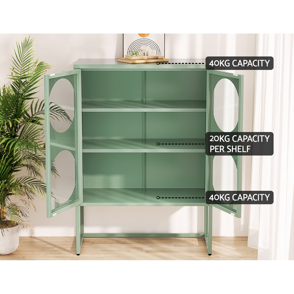 Artiss Buffet Sideboard Metal Cabinet - ELLA Green 7