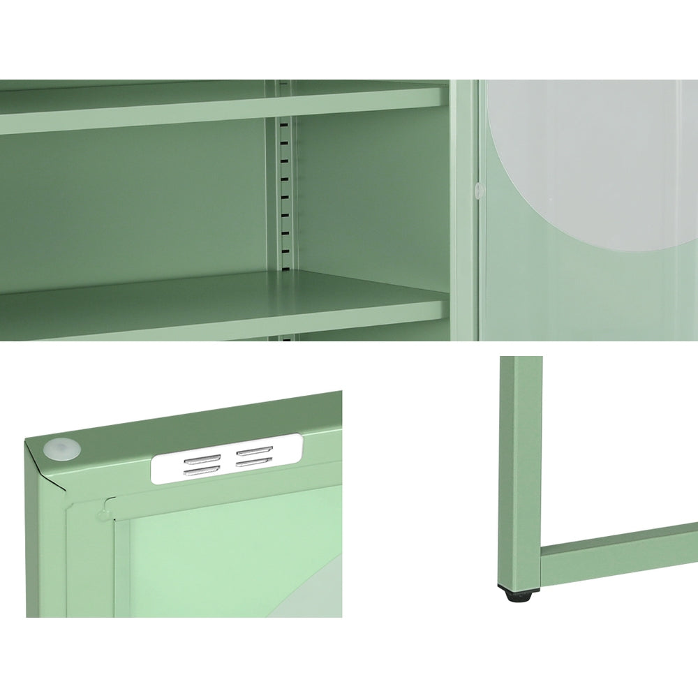 Artiss Buffet Sideboard Metal Cabinet - ELLA Green 8