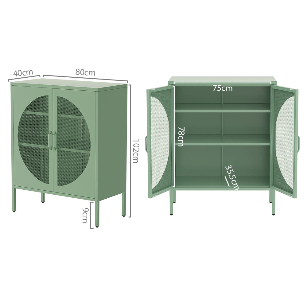 Artiss Buffet Sideboard Metal Cabinet - ELSA Green 4