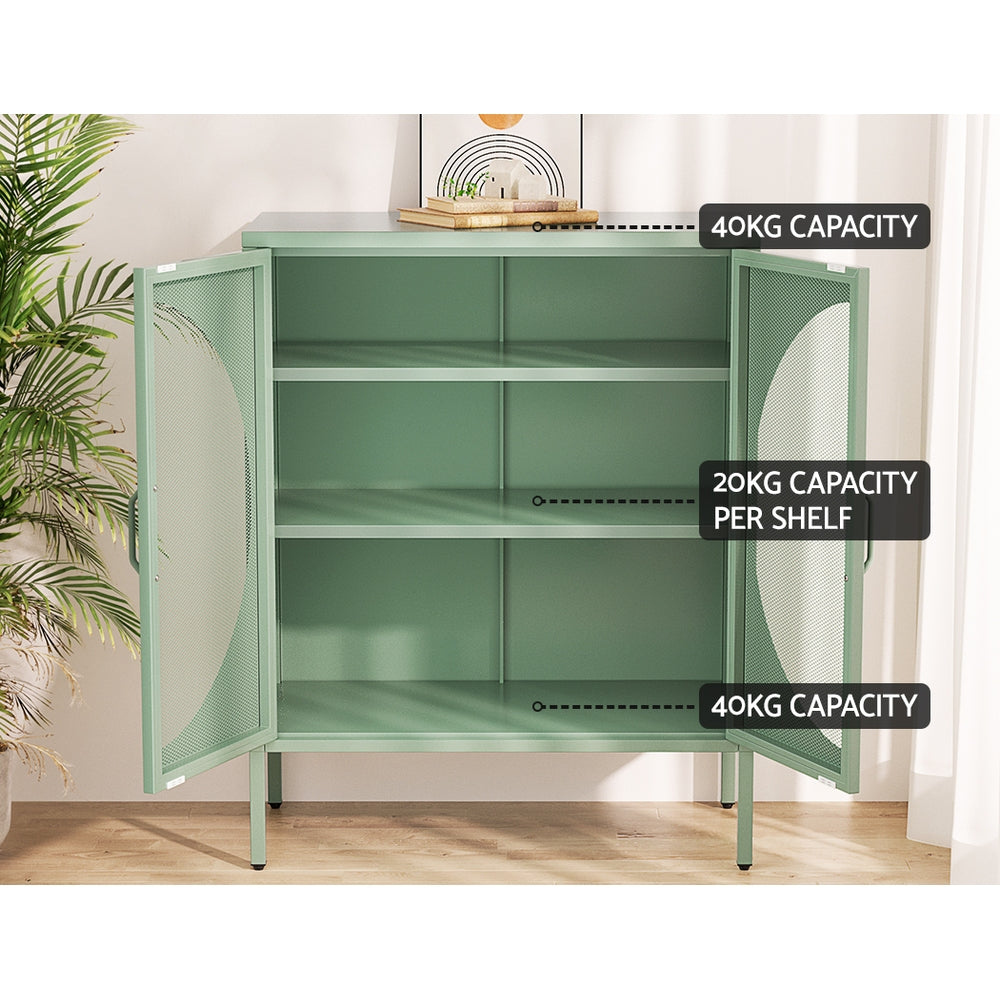 Artiss Buffet Sideboard Metal Cabinet - ELSA Green 7