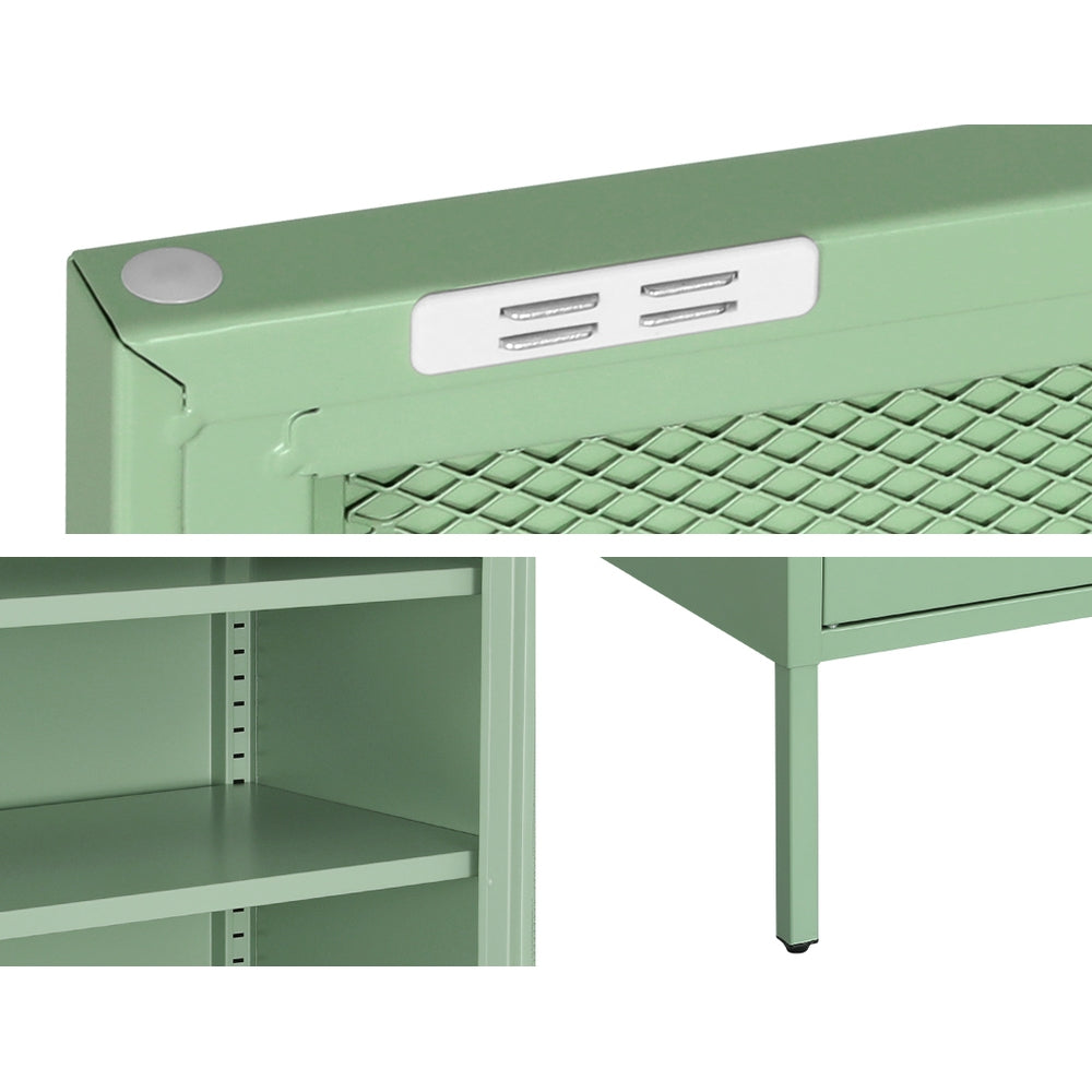 Artiss Buffet Sideboard Metal Cabinet - ELSA Green 8