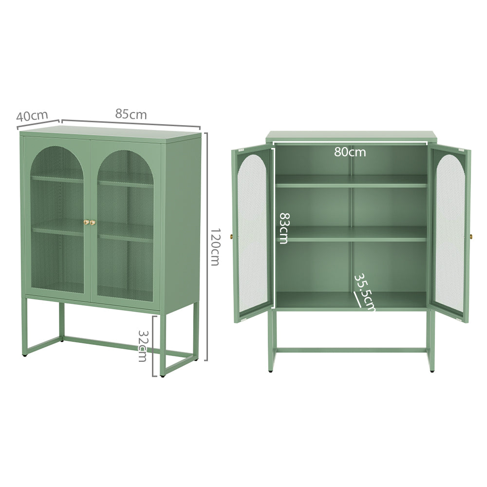 Artiss Buffet Sideboard Metal Cabinet - ELMA Green 4