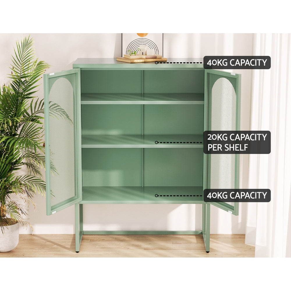 Artiss Buffet Sideboard Metal Cabinet - ELMA Green 7