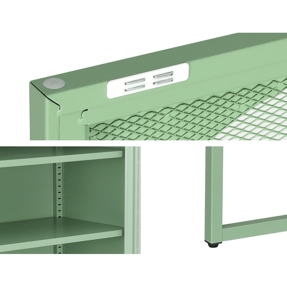 Artiss Buffet Sideboard Metal Cabinet - ELMA Green 8