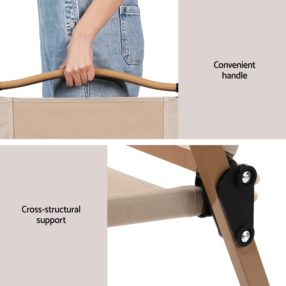 Gardeon Outdoor Camping Chairs Portable Folding Beach Chair Patio Furniture 5