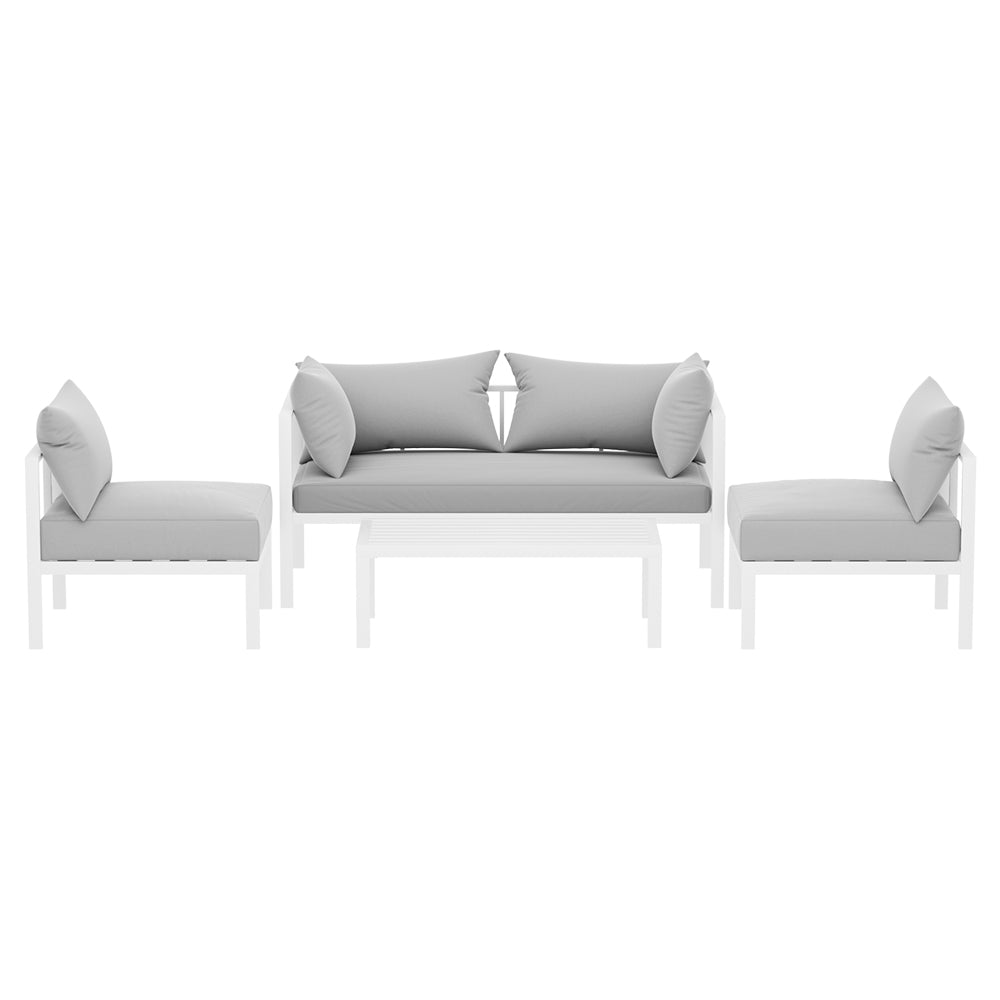 Gardeon 4 Seater Outdoor Sofa Set Aluminium Lounge Setting 3