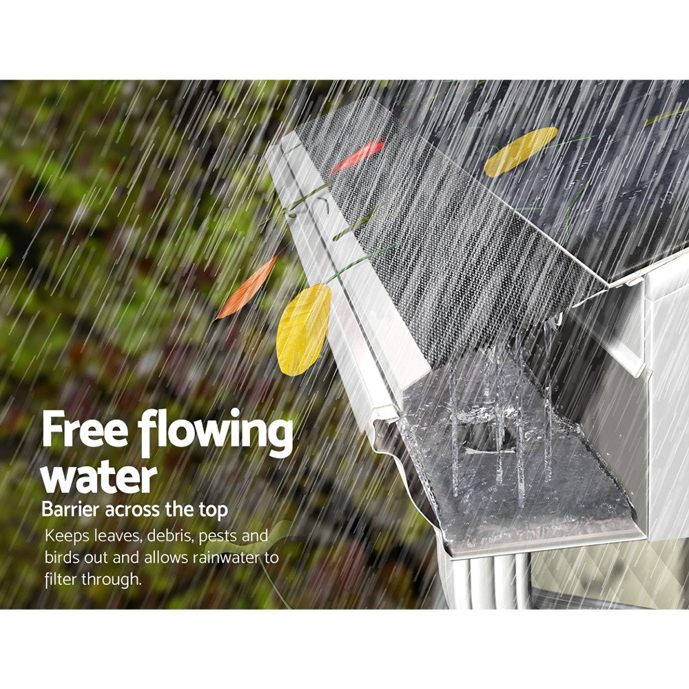 Gardeon Gutter Guard Aluminium Mesh 30M 100x20cm Black 6