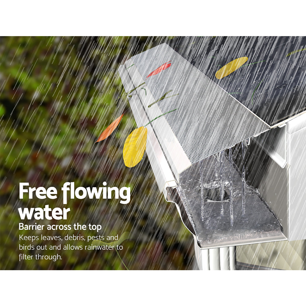 Gardeon Gutter Guard Aluminium Mesh 60M 100x20cm Silver 5