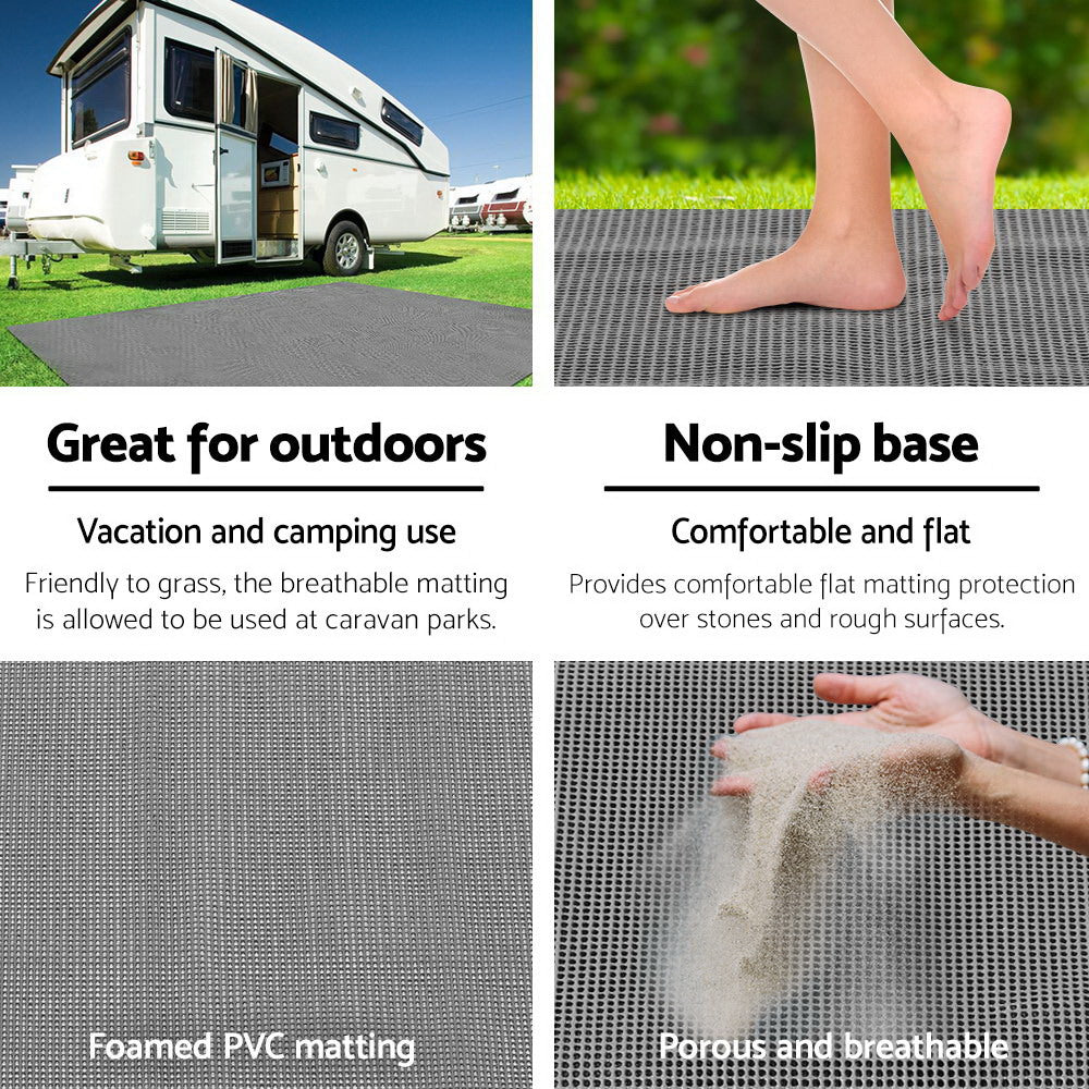 Weisshorn 4M X 2.5M Annex Matting Floor Mats Mesh Caravan Camping Annexe 5