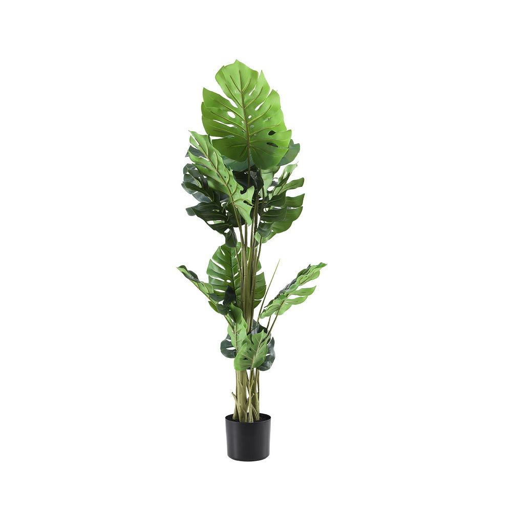 Artiss 140cm Artificial Monstera Tree Faux Trees Indoor Decor Artificial Plants Lifelike Plant 1.4M 4