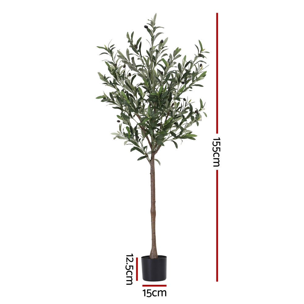 Artiss 155cm Artificial Olive Tree Faux Trees Indoor Decor Artificial Plants Lifelike Plant 3