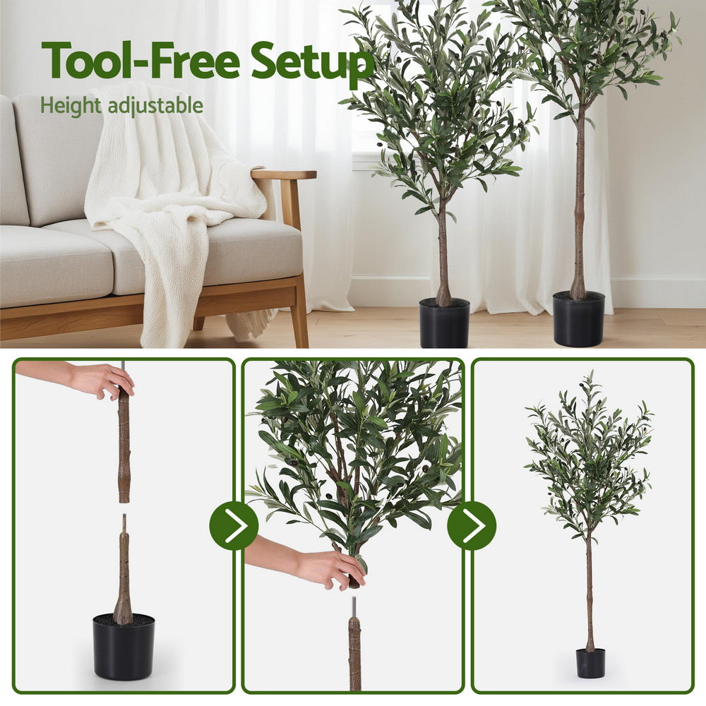 Artiss 155cm Artificial Olive Tree Faux Trees Indoor Decor Artificial Plants Lifelike Plant 7
