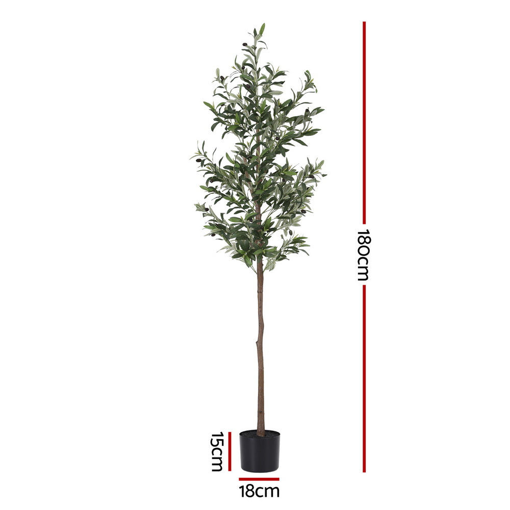 Artiss 180cm Artificial Olive Tree Faux Trees Indoor Decor Artificial Plants Lifelike Plant 1.8M 3