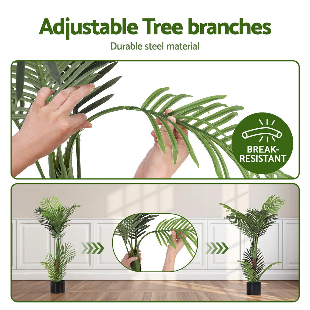 Artiss 100cm Artificial Palm Tree Faux Trees Indoor Decor Artificial Plants Lifelike Plant 5