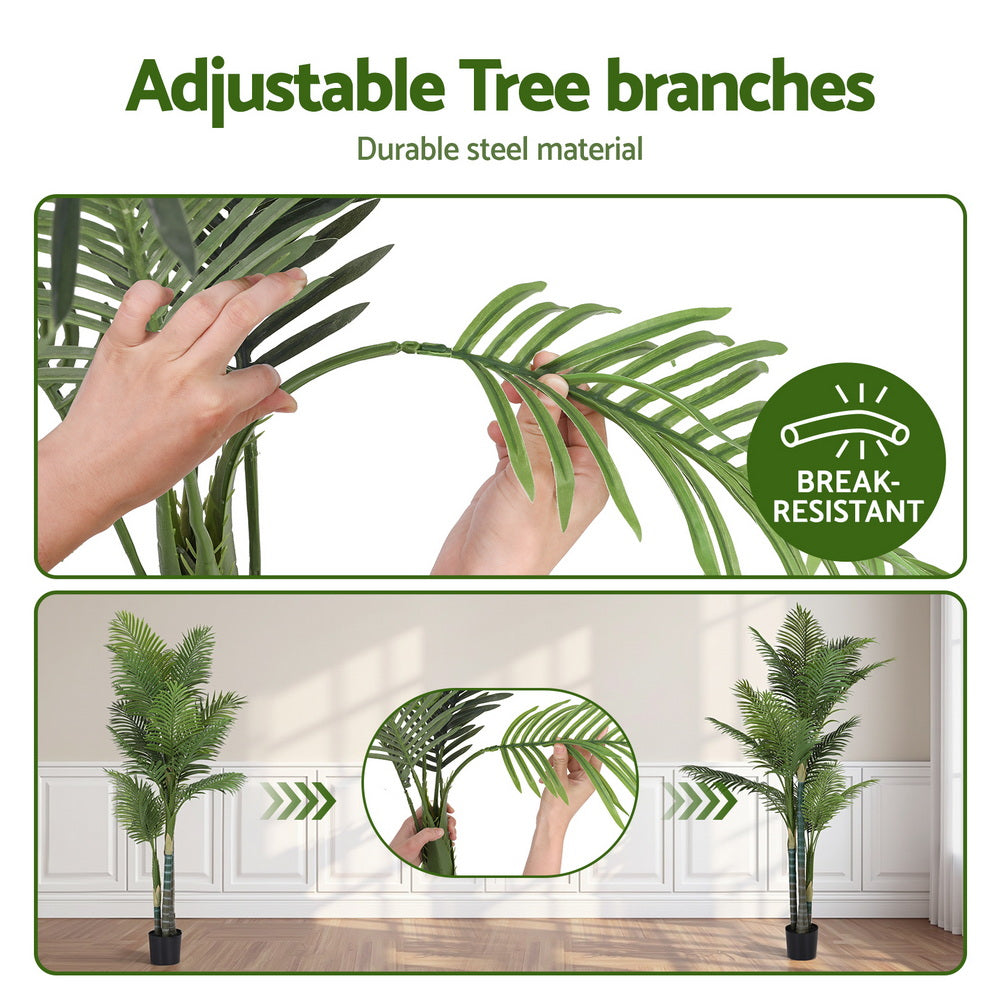 Artiss 180cm Artificial Palm Tree Faux Trees Indoor Decor Artificial Plants Lifelike Plant 1.8M 5