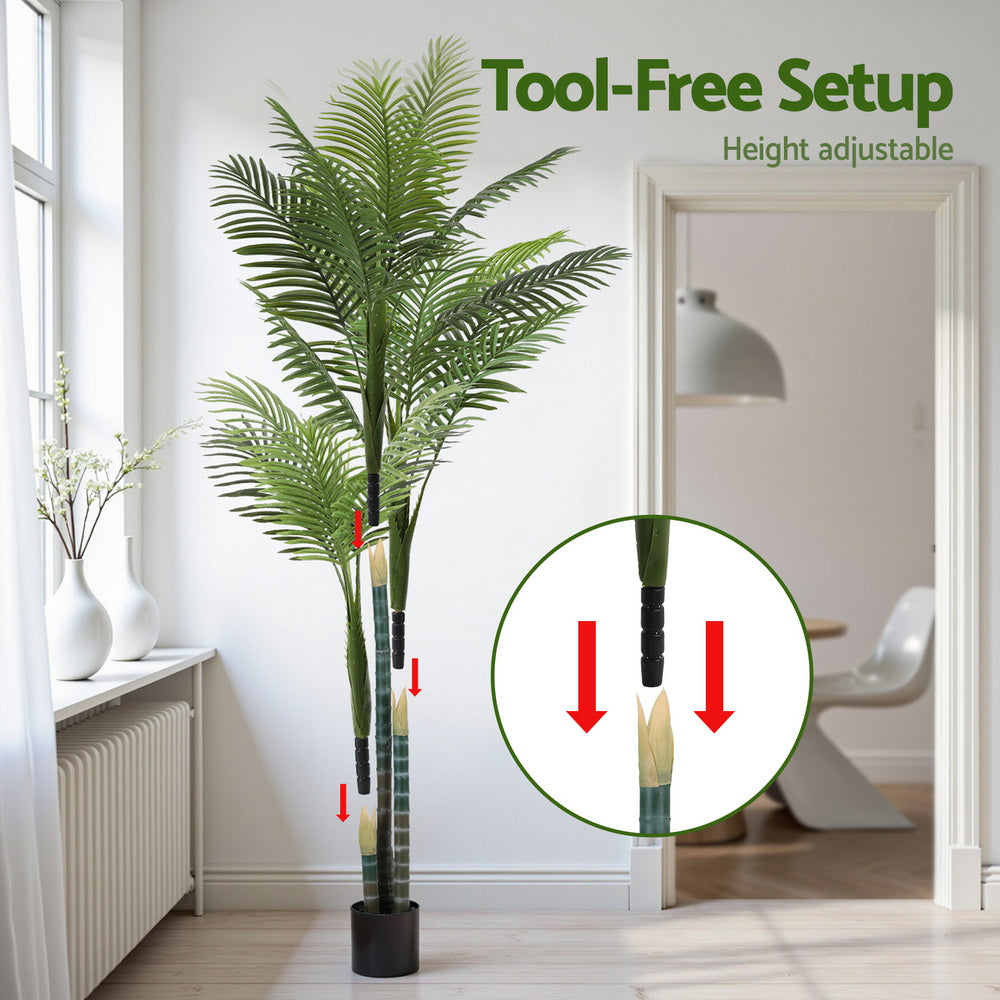 Artiss 180cm Artificial Palm Tree Faux Trees Indoor Decor Artificial Plants Lifelike Plant 1.8M 7