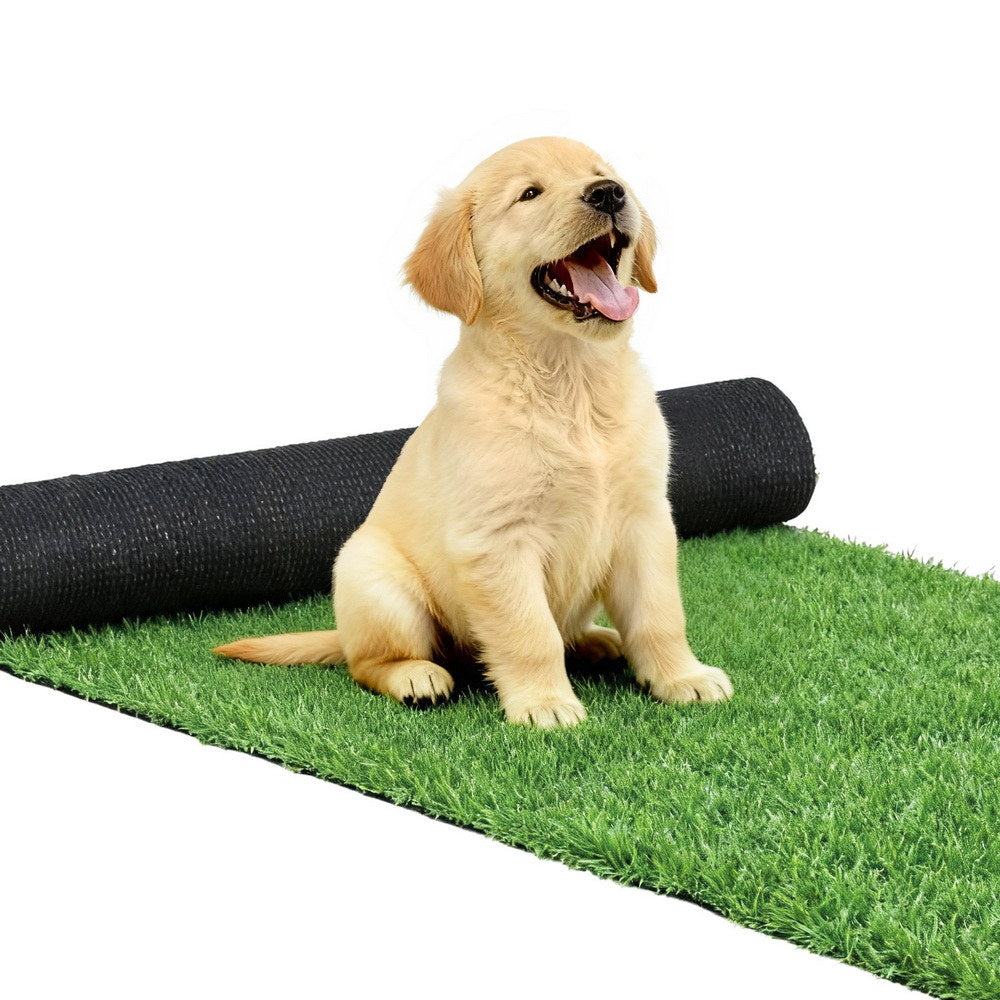 Prime Turf Artificial Grass Turf Rug Fake Grass 2 Rolls 15mm Height 50cm x 2m Indoor Outdoor Synthetic Grass Mat Carpet with Drainage Holes Plastic Plant 6