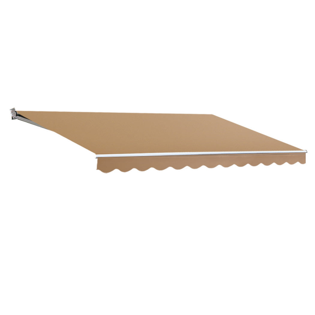 Instahut Retractable Folding Arm Awning Manual Sunshade 2.5Mx2M Beige 7