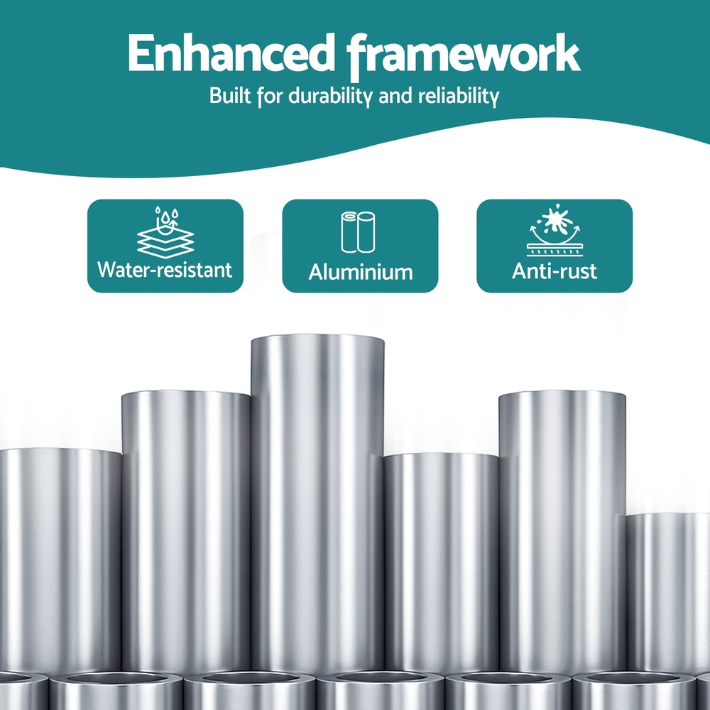 Instahut Retractable Folding Arm Awning Motorised Sunshade 3.5M X 2.5M Grey 4