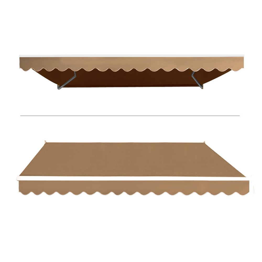 Instahut Retractable Folding Arm Awning Motorised Sunshade 4Mx3M Beige 7