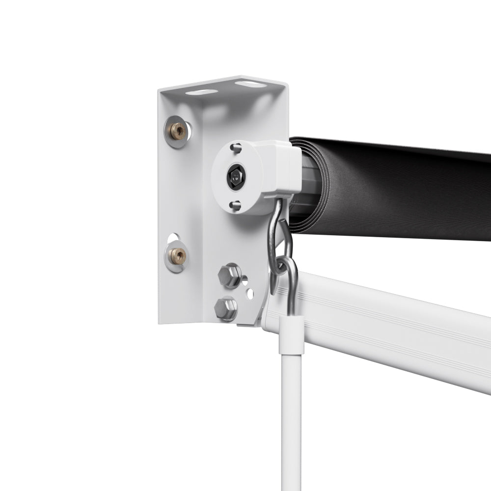 Instahut Retractable Folding Arm Awning Motorised Sunshade 4Mx3M Grey 3