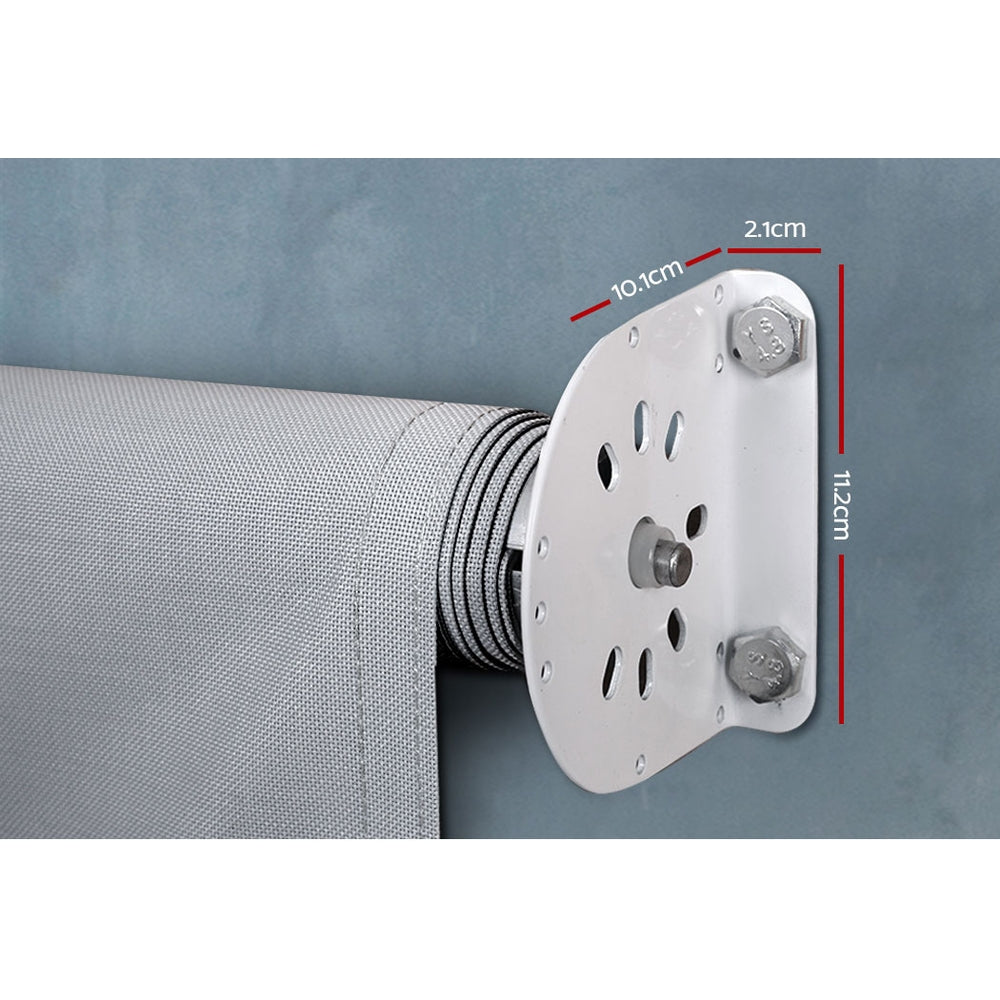 Instahut 3X2.5M Outdoor Blinds Awning Roll Down Screen Fabric Blinds Outdoor Window Shade Grey 7