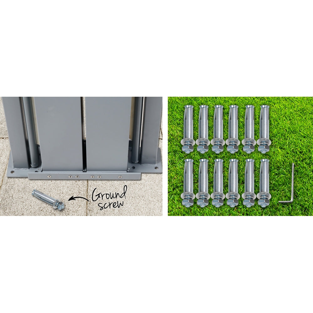 Instahut Side Awning Outdoor Blinds Sun Shade Retractable Screen 2X6M BK 7