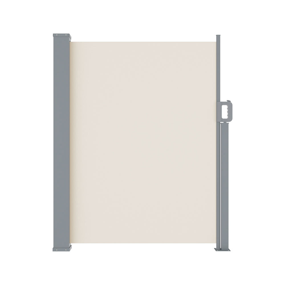 Instahut Side Awning Sun Shade Outdoor Blinds Retractable Screen 1.4X3M Cream 4