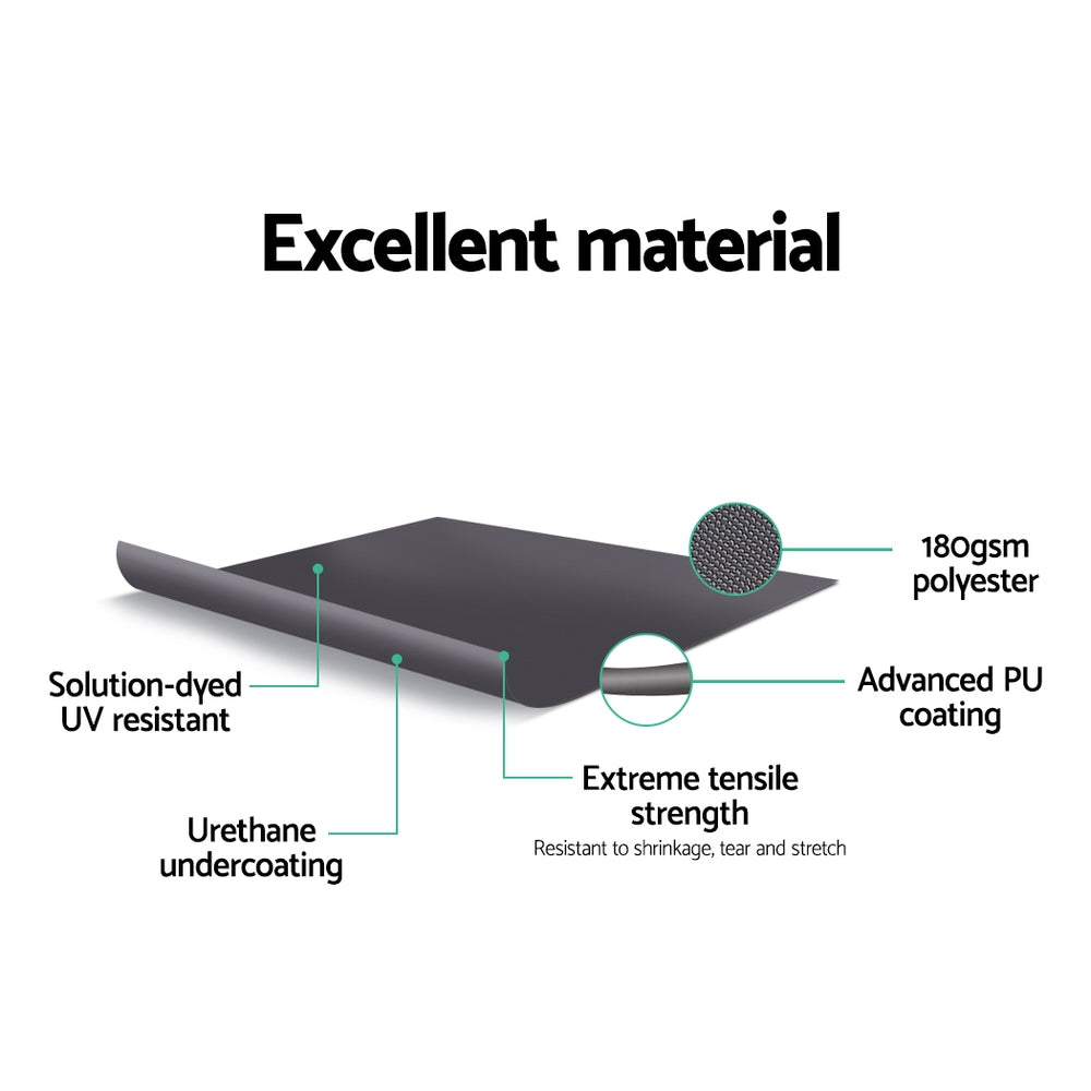 Instahut Side Awning Sun Shade Outdoor Blinds Retractable Screen 1.4X3M GR 5