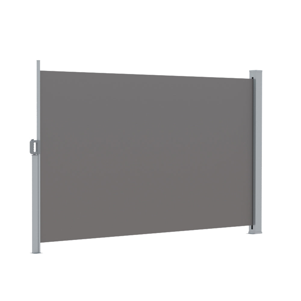 Instahut Side Awning Sun Shade Outdoor Retractable Privacy Screen 1.8X3M Grey 3