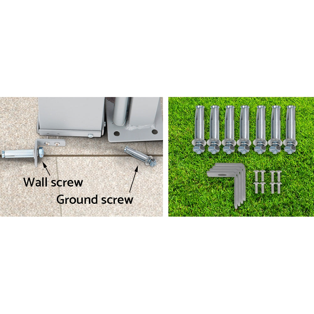 Instahut Side Awning Sun Shade Outdoor Retractable Privacy Screen 2X3M Black 6