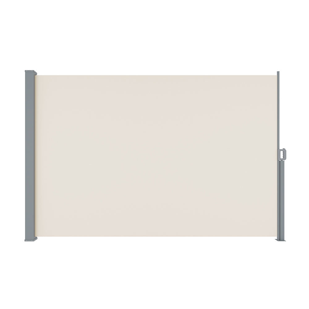 Instahut Side Awning Sun Shade Outdoor Blinds Retractable Screen 2X3M Cream 3