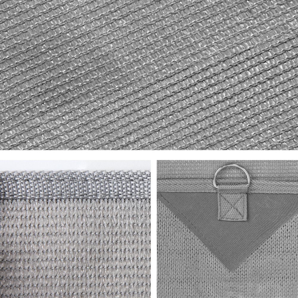 Caravan Privacy Screen Roll Out Awning 1.95 x 2.2M Sun Shade End Wall Side Grey 3