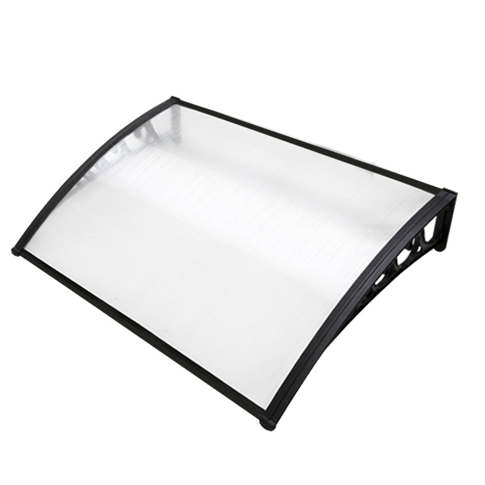 Instahut Window Door Awning 1mx1.2m Transparent 8