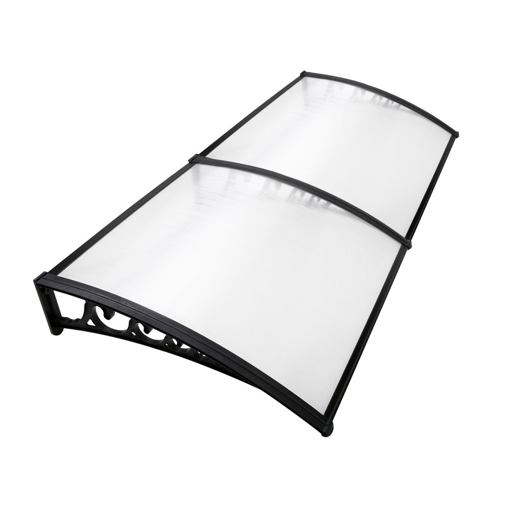 Instahut Window Awning Door Canopy 1mx2m Transparent 8
