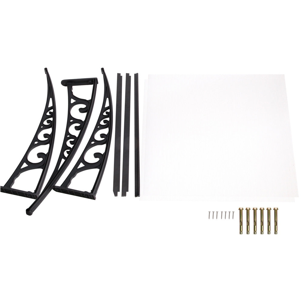 Instahut Window Awning Door Canopy 1mx2m Transparent 6