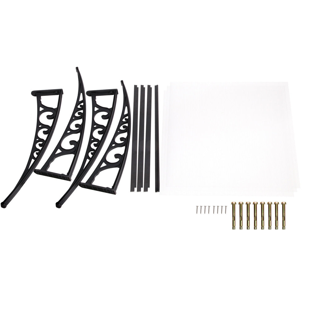 Instahut Window Door Awning 1mx3m Transparent 6
