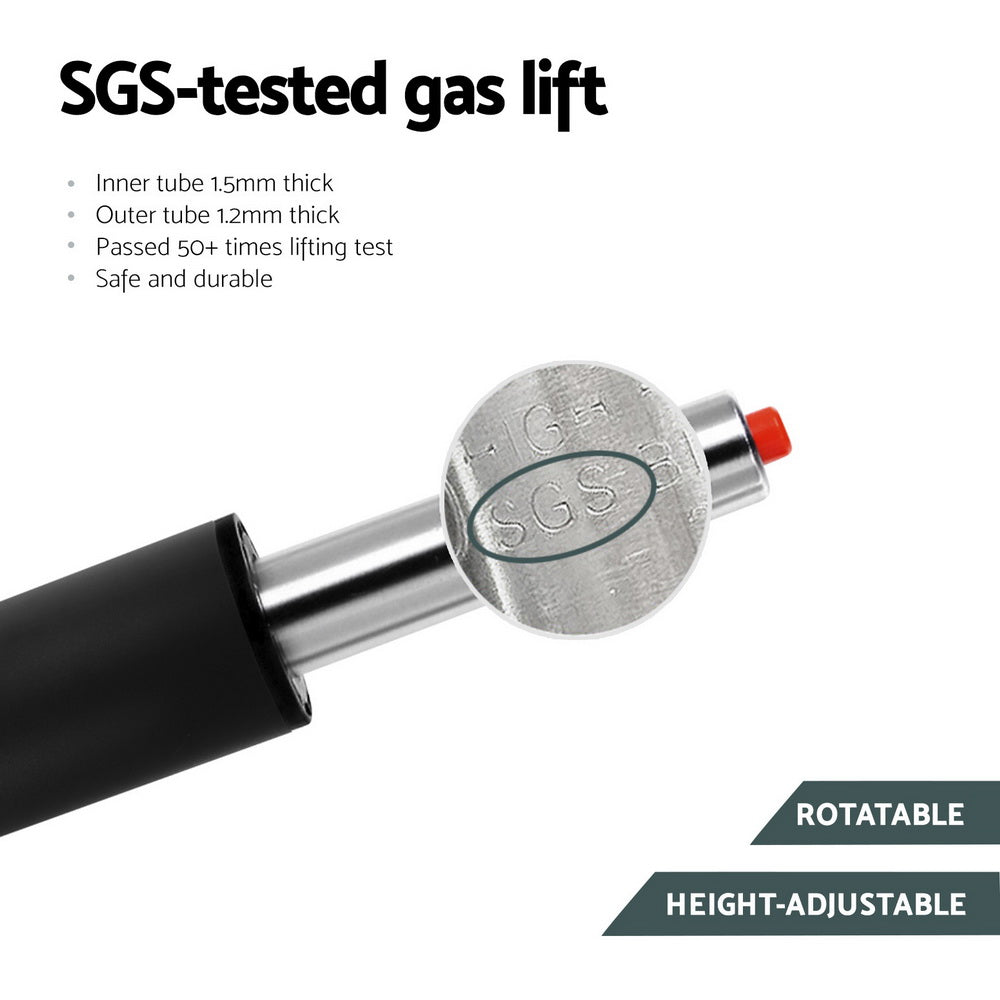 Artiss 4x Bar Stools Vintage Leather Swivel Gas Lift Brown 6