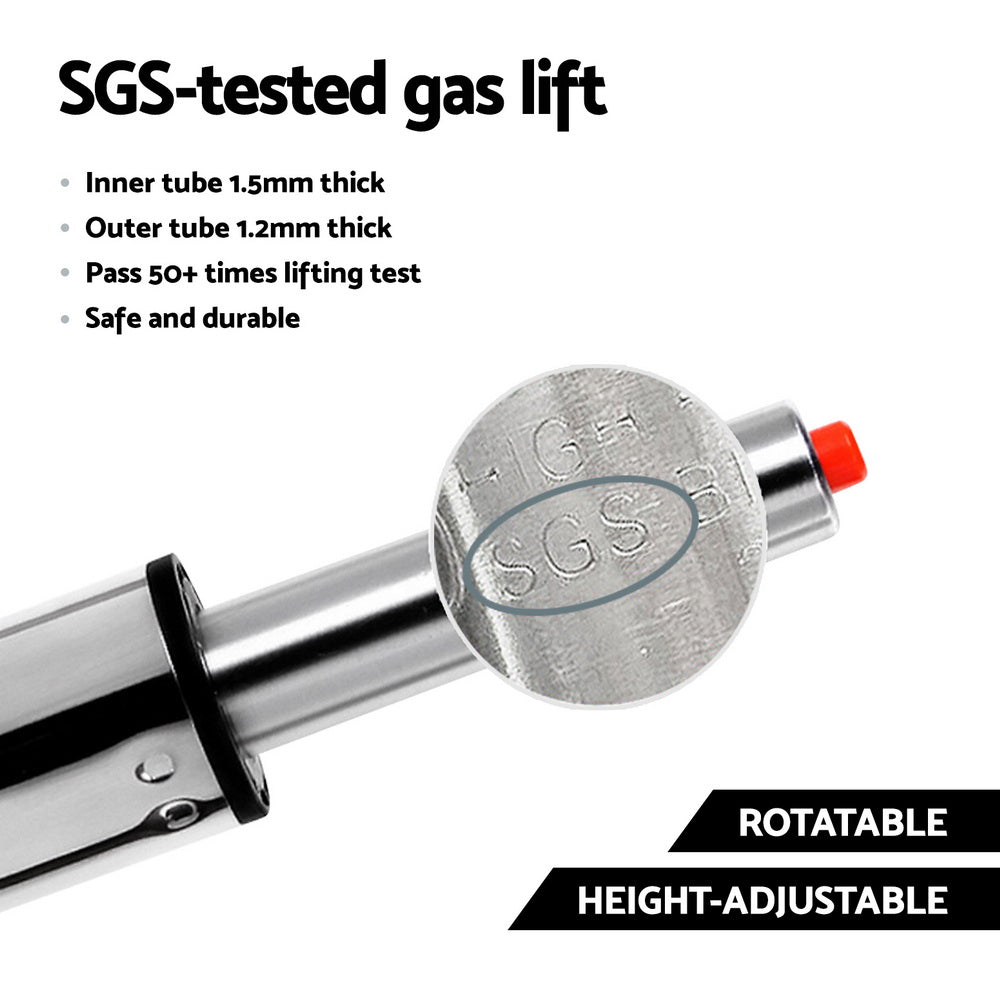 Artiss Bar Stools Gas Lift Velvet Woven Backrest Navy 6