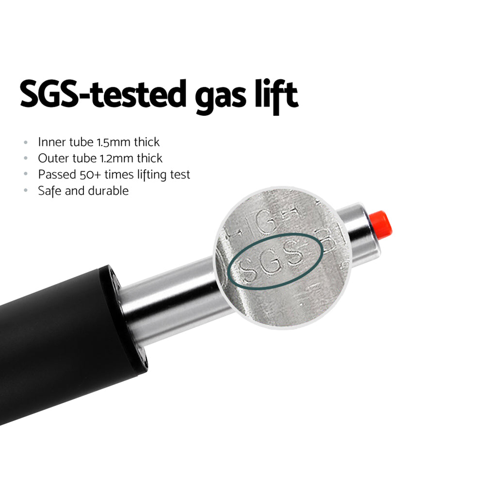 Artiss 2x Bar Stools PU Leather Gas Lift White 5